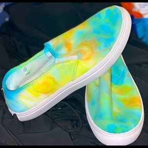 Hand dyed slip on women’s shoes